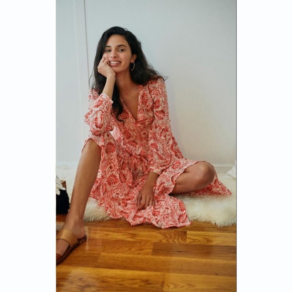 Anthropologie Talulah Tiered Midi Dress - Picture 5 of 10